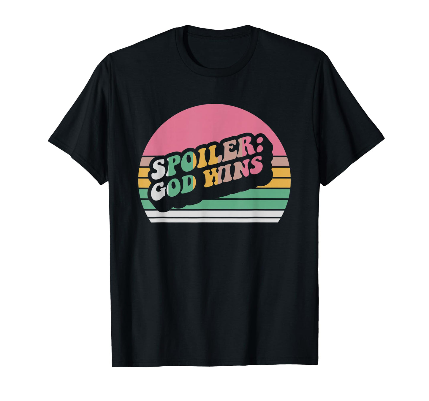 Spoiler God Wins Rainbow Retro Style T-Shirt