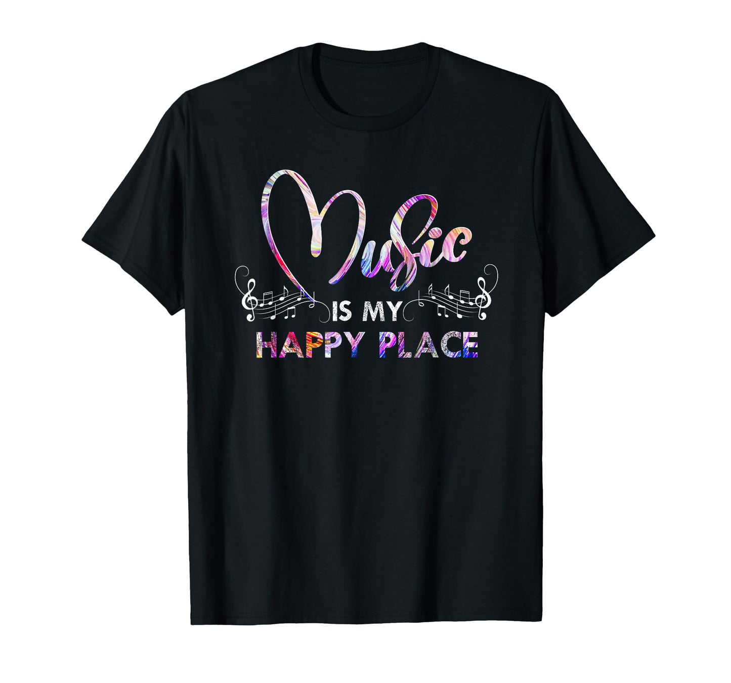 Music Is My Happy Place Inspiring Music Novelty Gifts T-Shirt