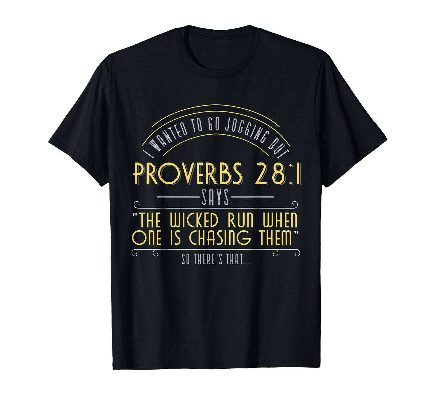Jogging Workout Bible Verse Fitness Gym Christian Apparel T-Shirt
