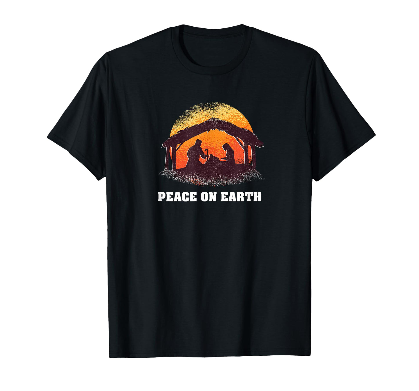 Peace On Earth - Christmas Advent Nativity Scene North Star T-Shirt