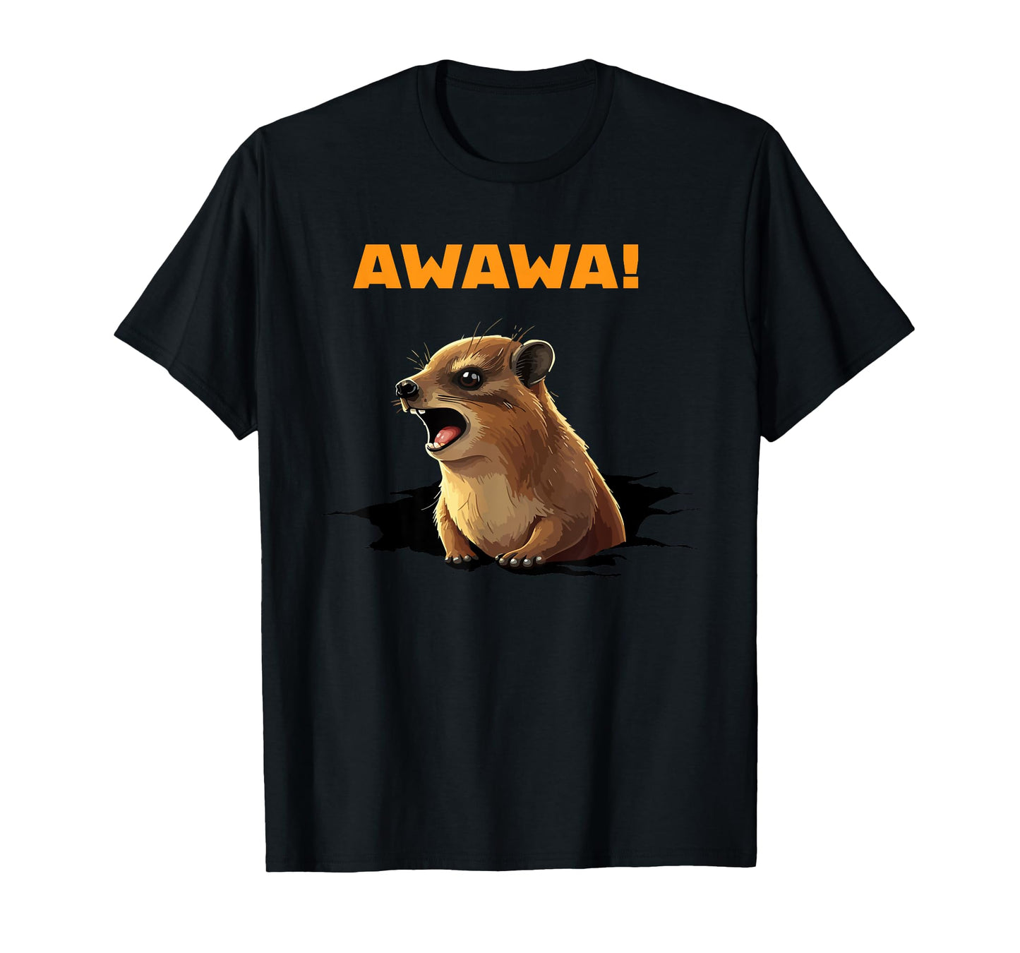 Rock Hyrax Lover Awawa Funny Groundhog Dassi T-Shirt