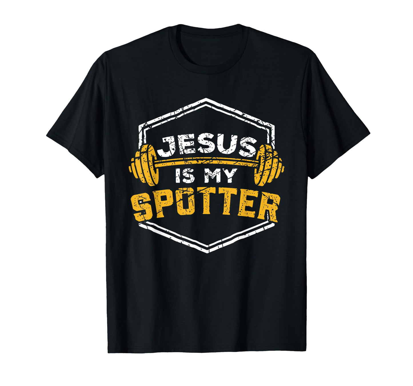 Jesus Workout Shirt Jesus is my Spotter Christian Gym Gift T-Shirt
