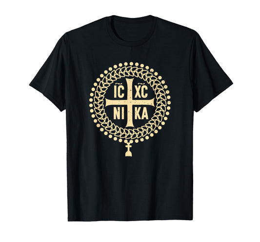 ICXC NIKA Greek Eastern Orthodox Christian Cross T-Shirt