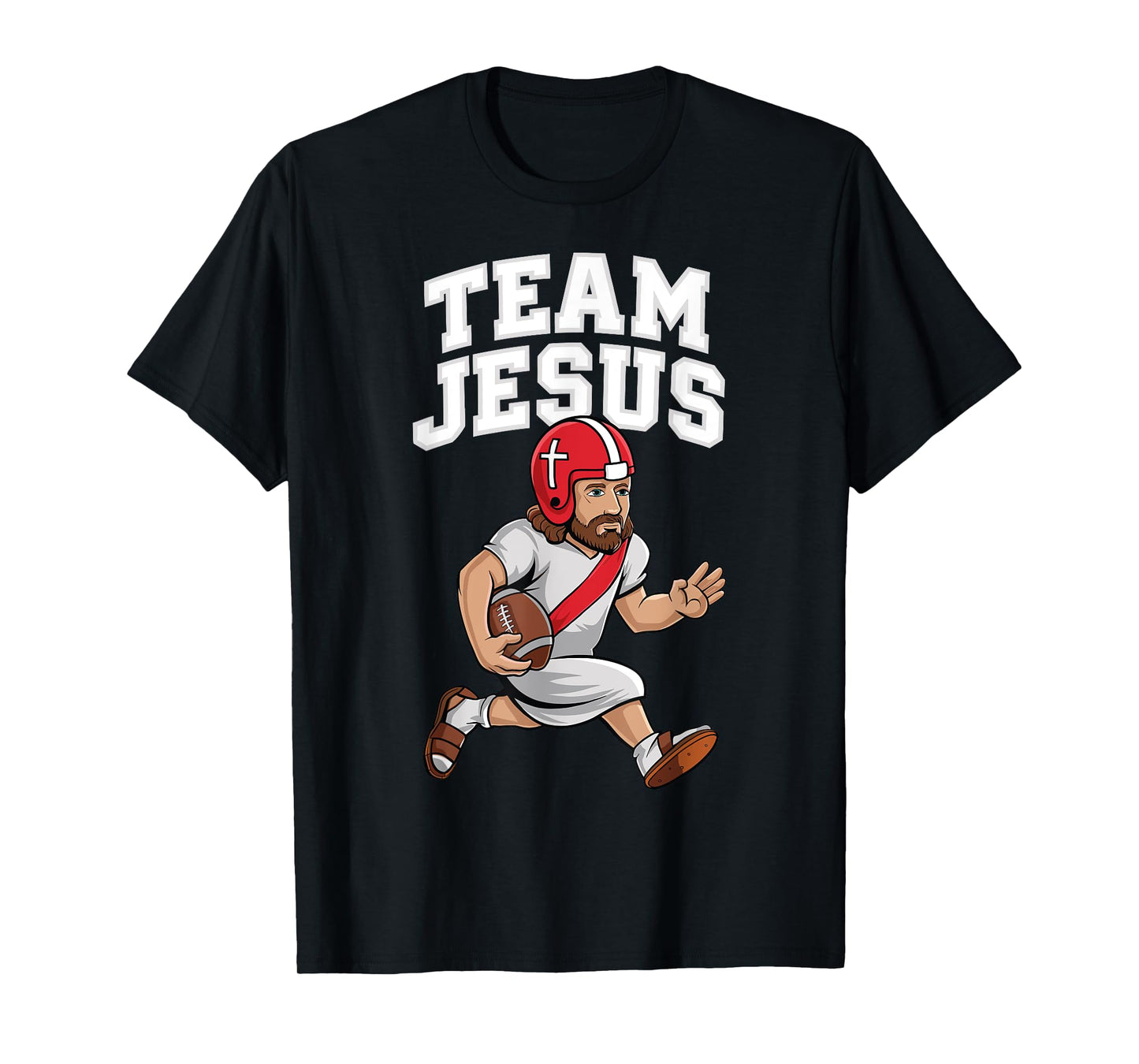 Team Jesus Football Scripture Faith Hope Game Touchdown God T-Shirt
