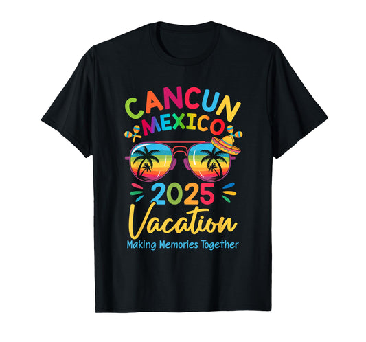 Cancun Mexico Vacation Beach 2025 Trip Squad Family Matching T-Shirt