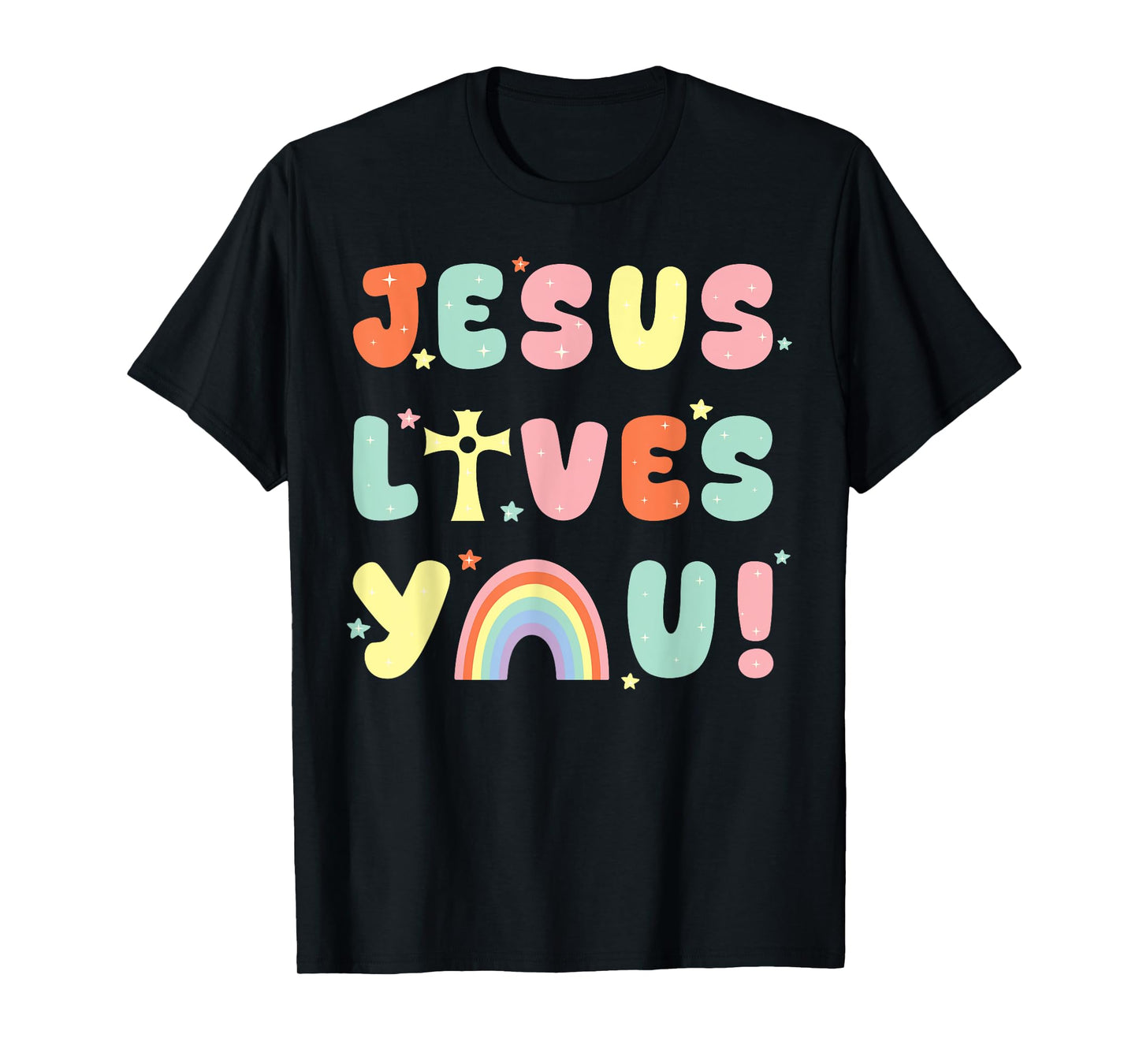 Jesus Loves You Christian Faith Groovy T-Shirt