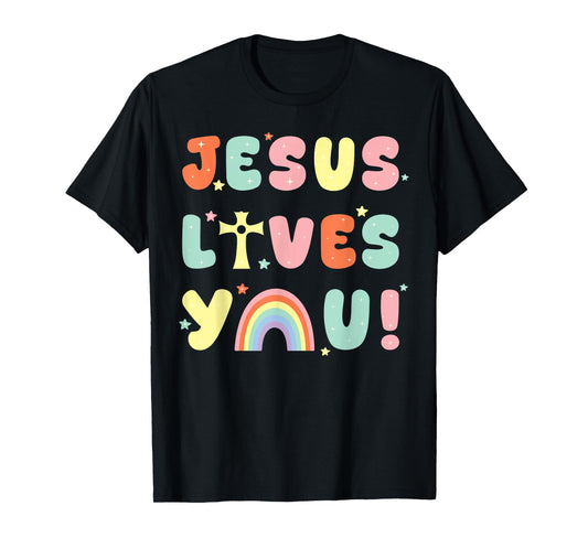 Jesus Loves You Christian Faith Groovy T-Shirt