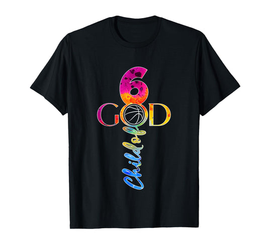 JESUS 6 YEARS CHILD OF GOD BASKETBALL 6TH BIRTHDAY T-Shirt