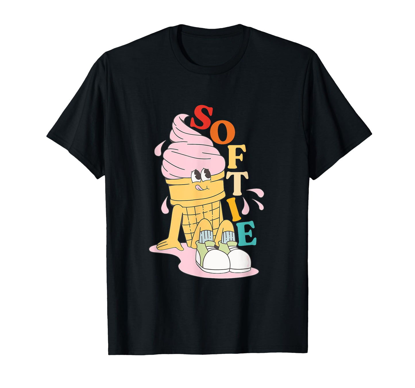 Softie Ice Cream Vintage Design T-Shirt