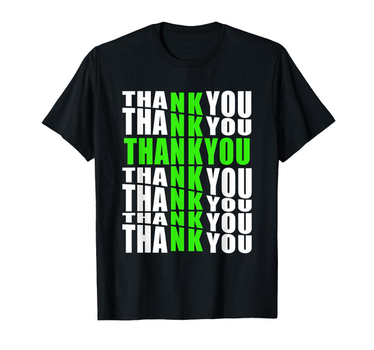 Thank You Written To Form Cross Jesus Gratitude Blessings T-Shirt