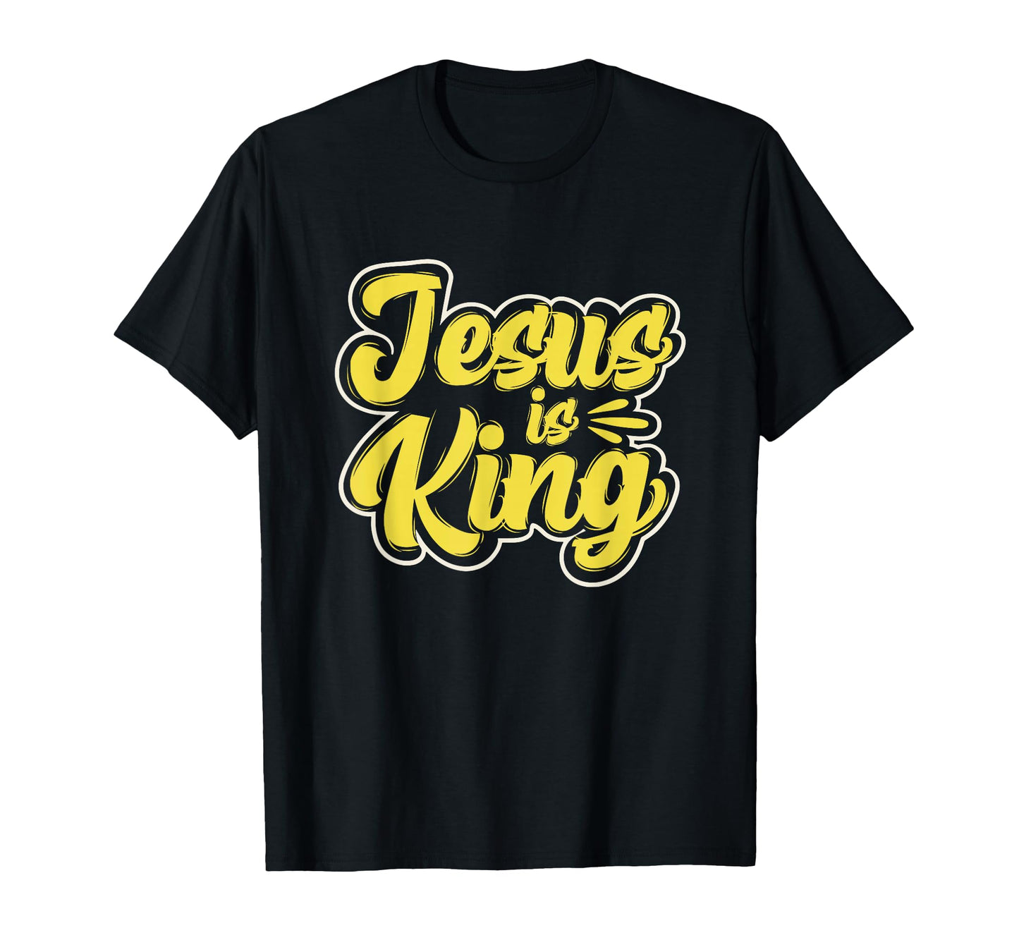 Jesus is King Christian Cross God Faith Bible Religious Pray T-Shirt