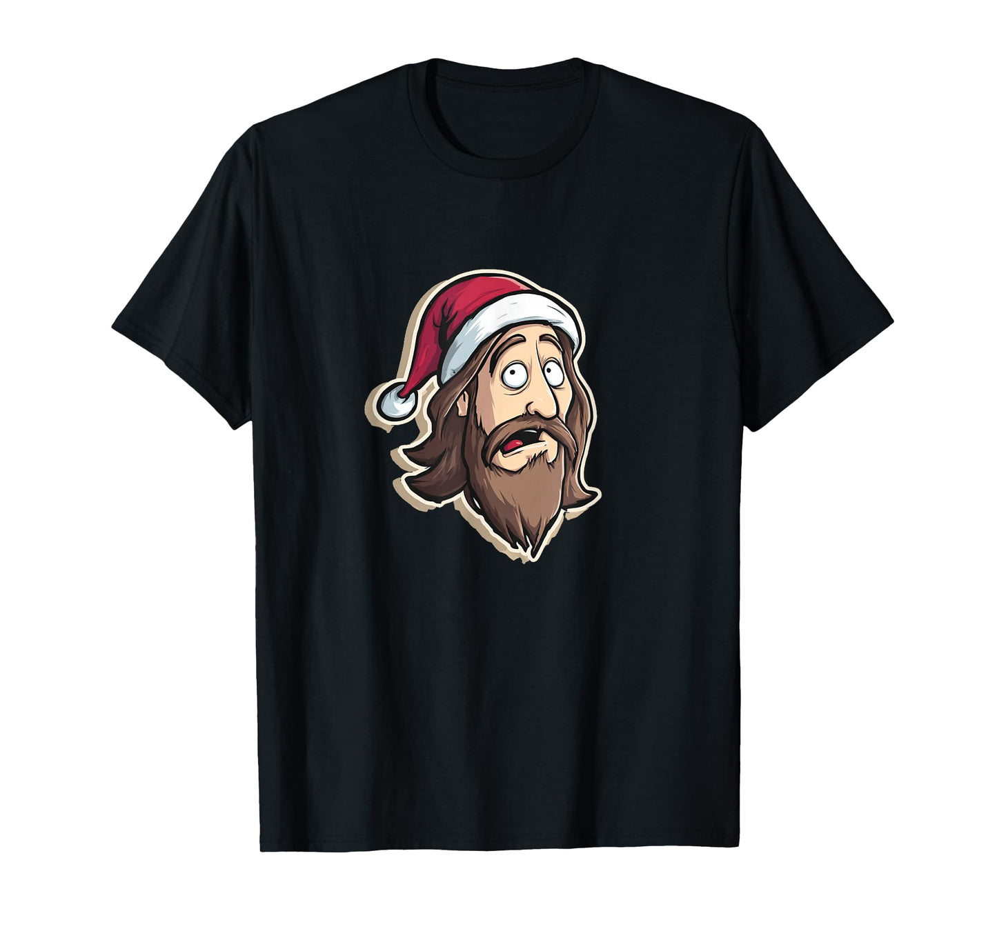 Cool Jesus Emblem in Christmas Look T-Shirt