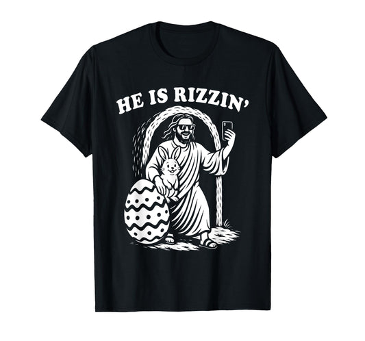 He Is Rizzin Funny Rizz Easter Meme T-Shirt
