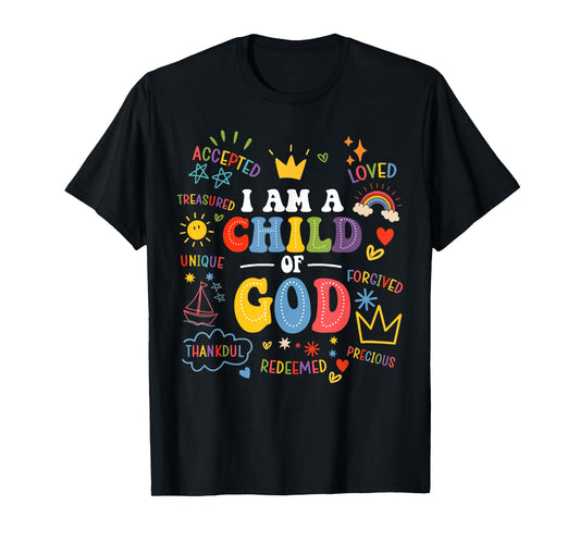 Im A Child of God Christian Retro Jesus Faith Boys Girls T-Shirt