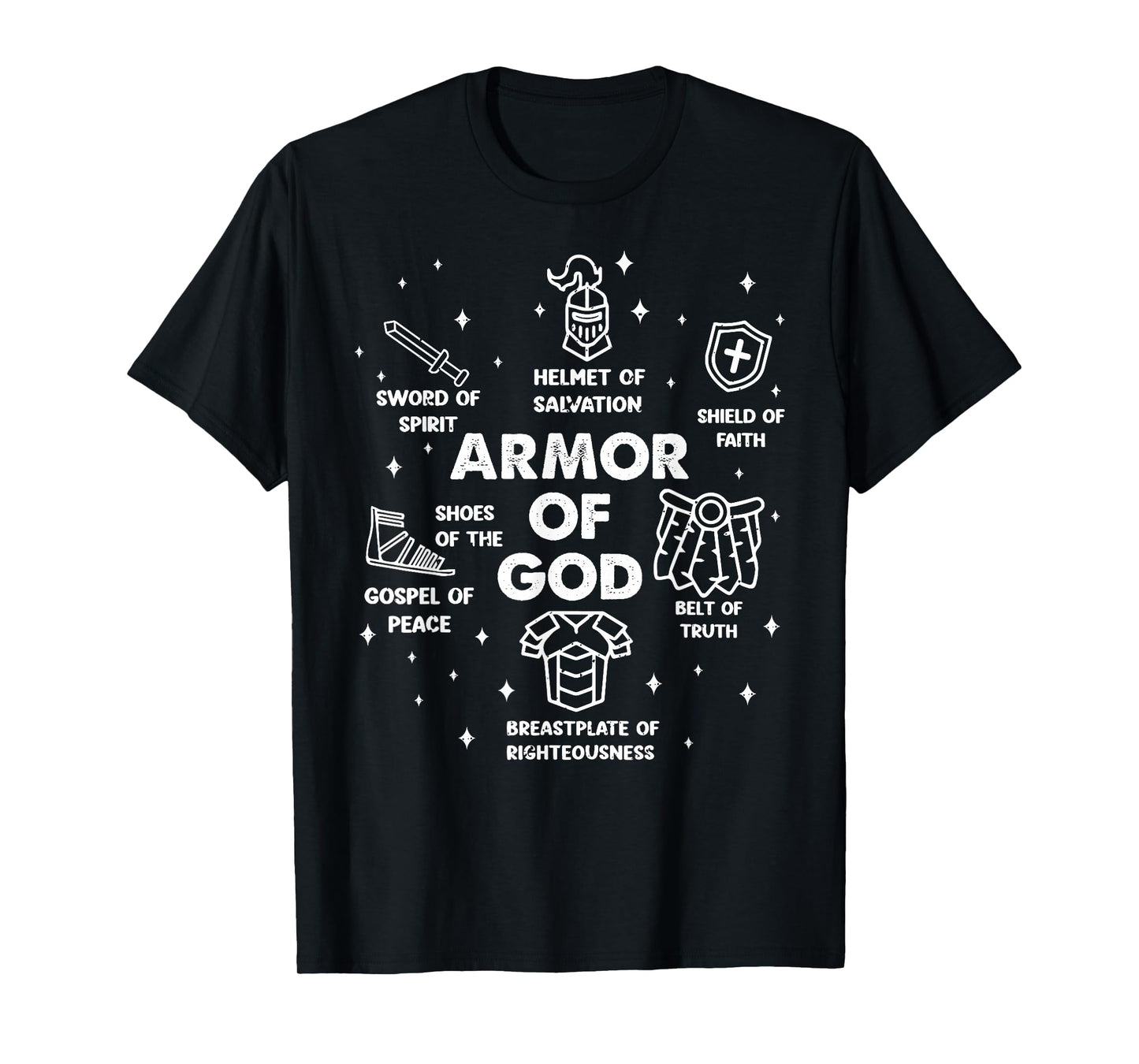 Vintage Armor of God Christian Faith Religious Camouflage T-Shirt