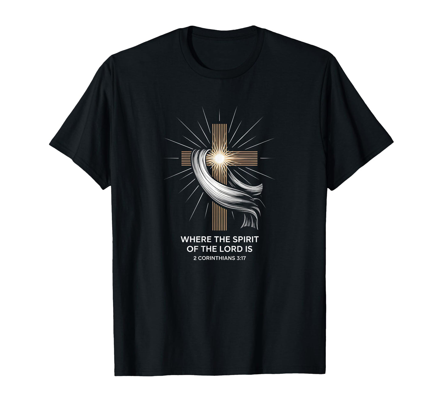 Spirit of The Lord Cross 2 Corinthians 3:17 Freedom T-Shirt