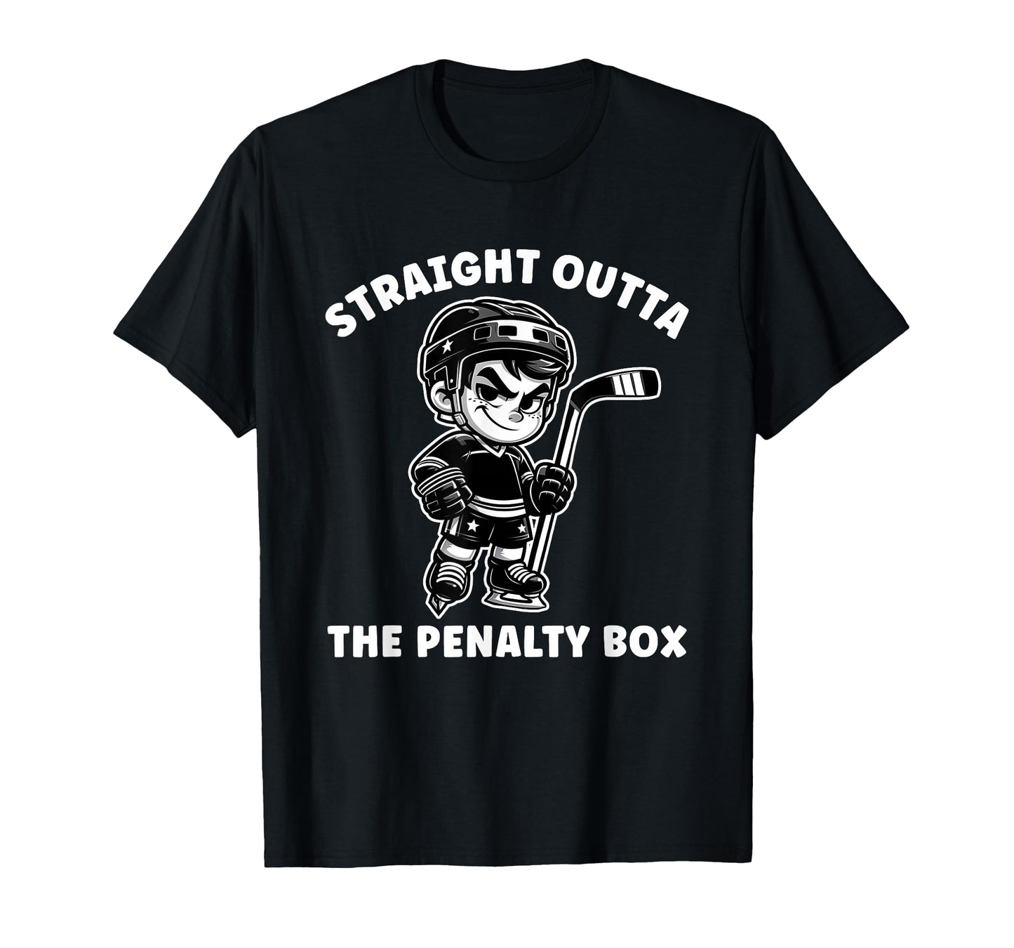 Youth Ice Hockey Funny Straight Outta Penalty Box Boys T-Shirt