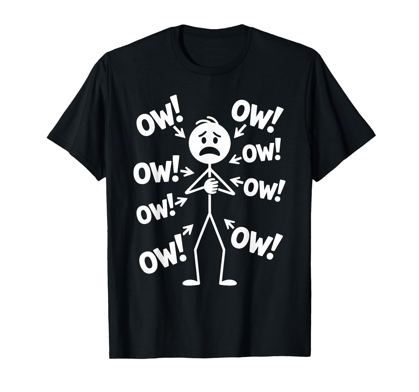 Funny Ow Ow Ow Ow Stick Figure Character T-Shirt