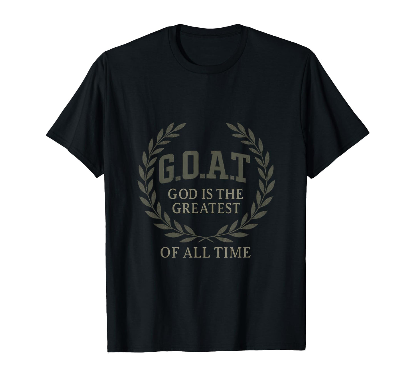 G.O.A.T. Christian Acrostic Sports Wreath Badge T-Shirt