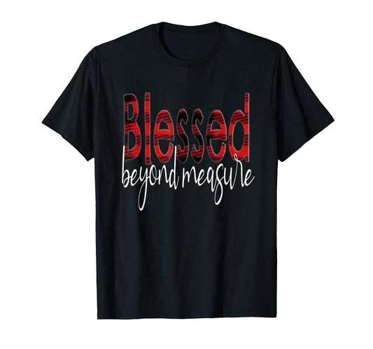 Blessed Beyond Measure Buffalo Plaid T-Shirt