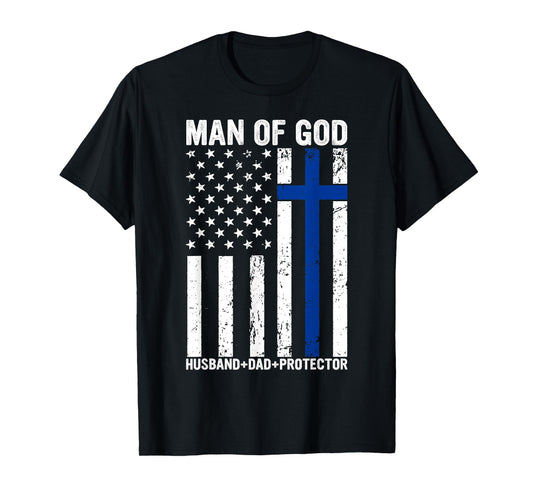 Christian Lovers Man of God Dad Jesus Faith Man of God Dad T-Shirt