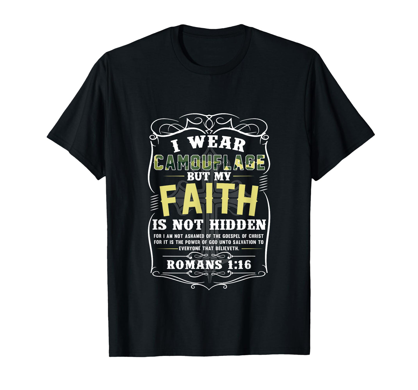 I am a Soldier of faith camouflage Jesus army T-Shirt