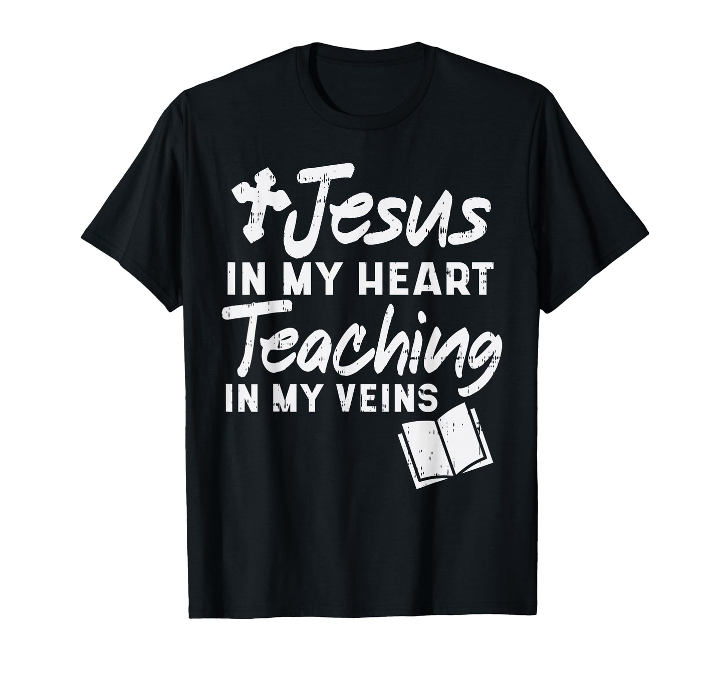 Jesus Heart Teaching Veins Teacher God Faith Christian Gift T-Shirt