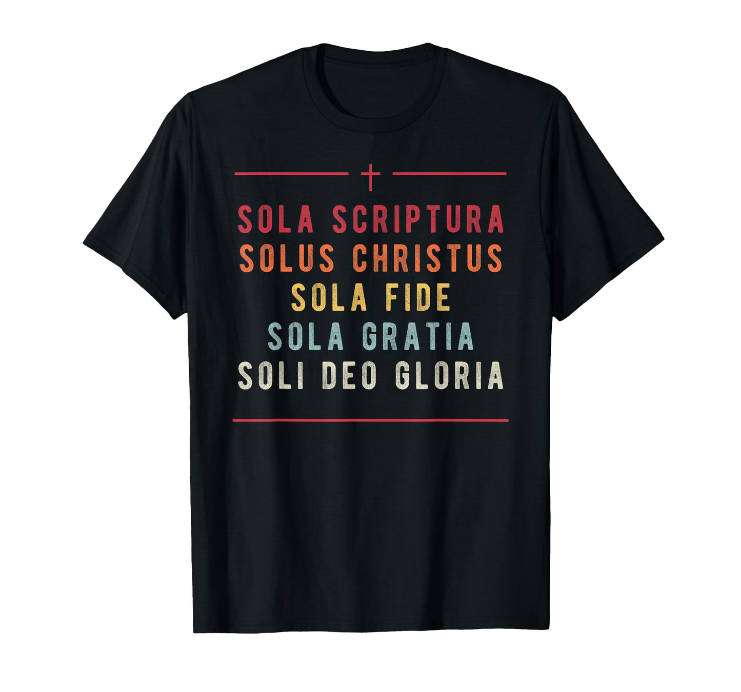 Five Solas of the Reformation Protestant Luther Christian T-Shirt
