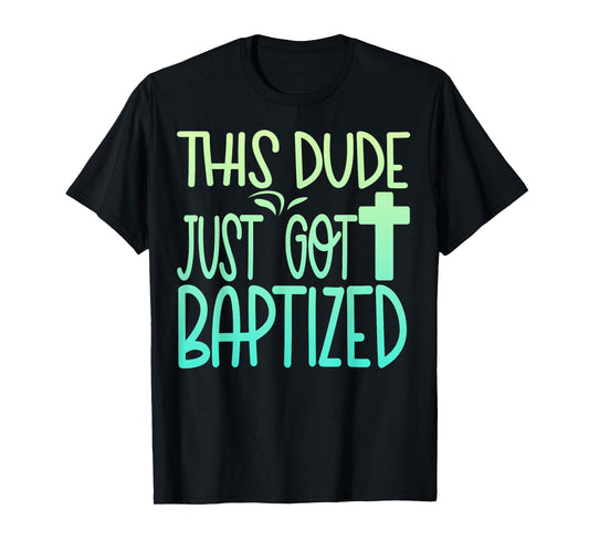 Baptism Kids Boy Dude Baptized Christian 2025 I Decided T-Shirt