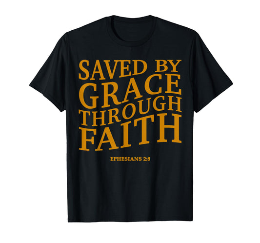 Saved by Grace Christian Jesus God Son Brother Sister Girl T-Shirt