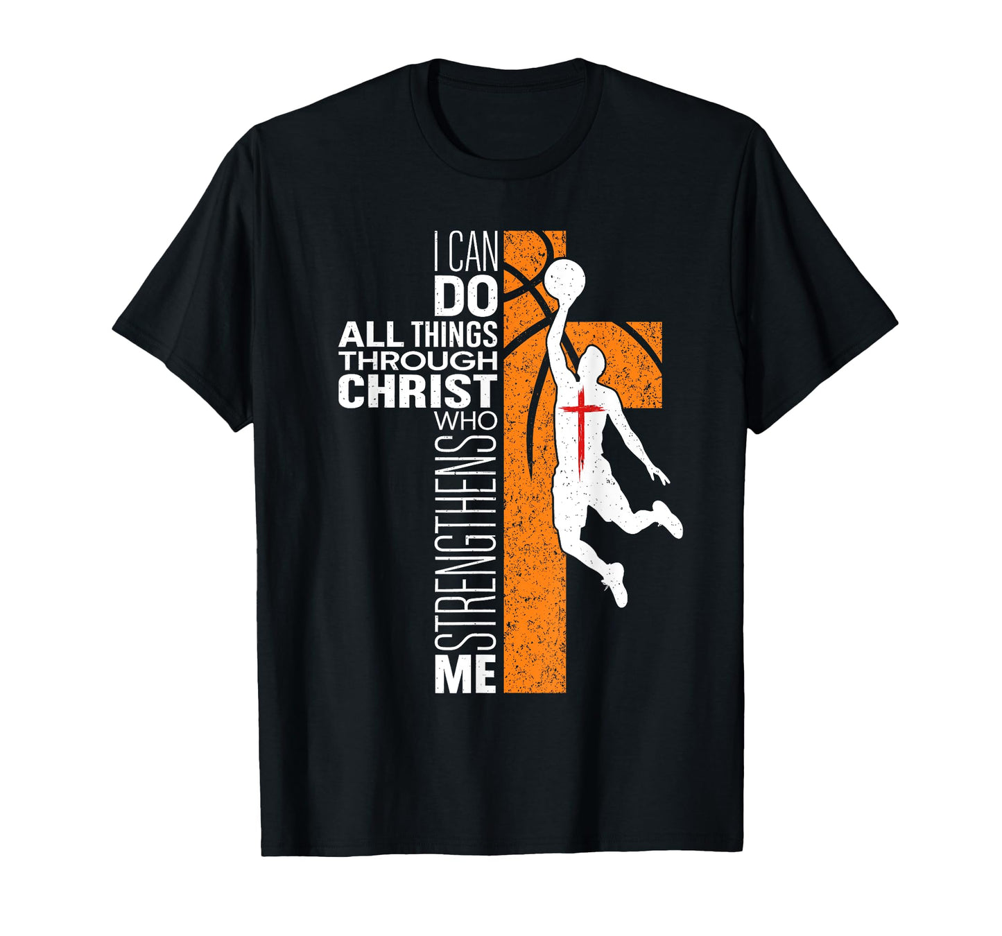 Philippians 4:13 Christian Basketball Religious Bible Verse T-Shirt