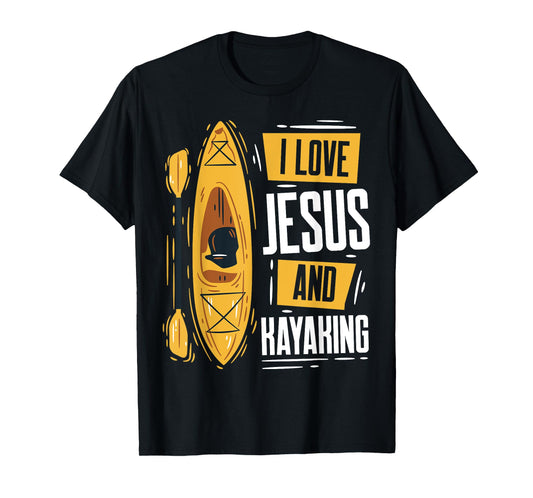 Kayaking Lover Christian Protestant Religion Faith Jesus T-Shirt
