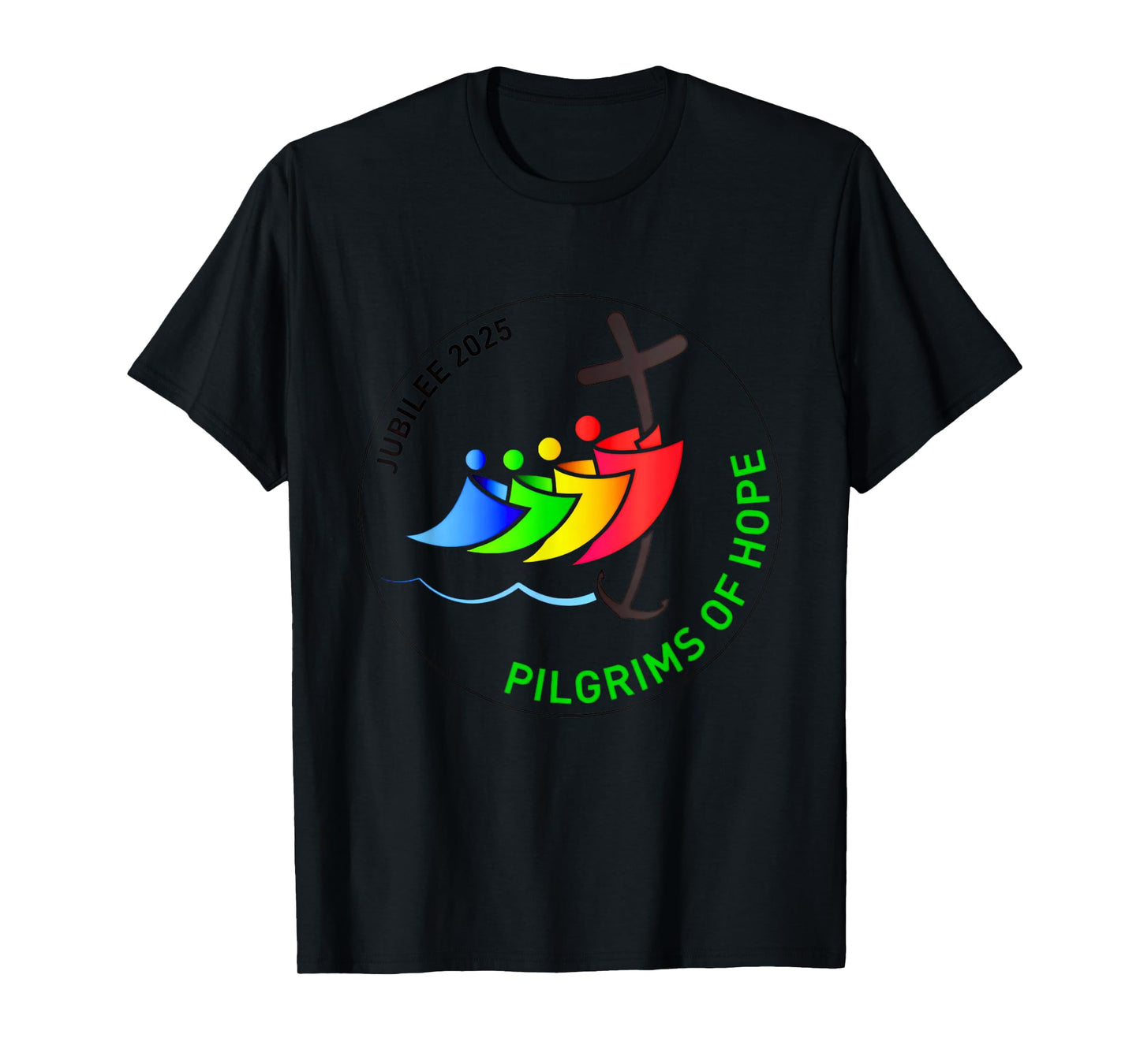 Catholic Jubilee 2025 Stained Glass Pilgrims Of Hope T-Shirt