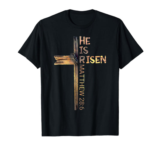 Easter Christian He Is Risen Sun Resurrection Men Women Kids T-Shirt