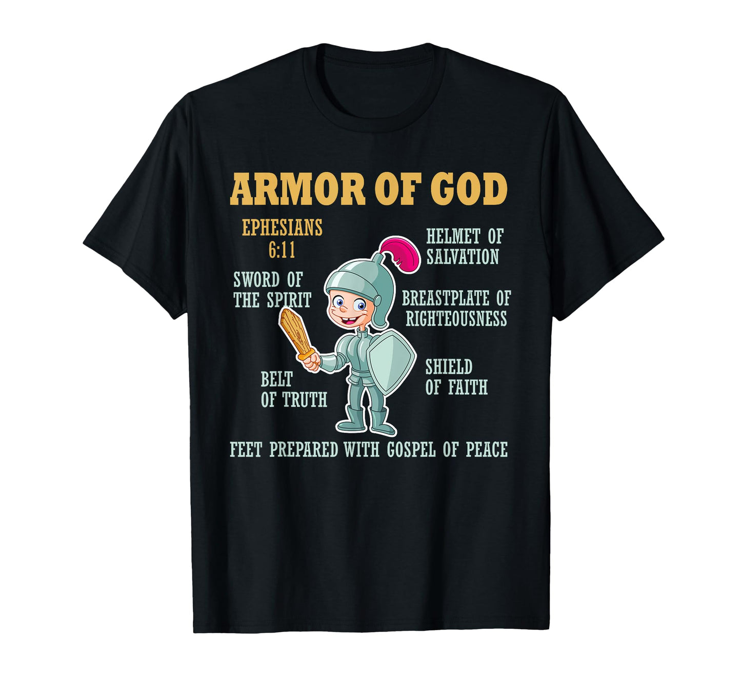 Put On The Full Armor Of God Bible Chapters For Kids T-Shirt