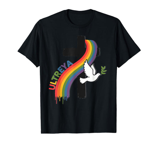 DeColores Cursillo Rainbow Rooster Catholic T-Shirt