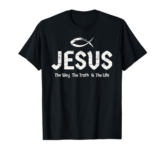 Bible Verse John 14:6 Jesus The Way Truth & Life Christian T-Shirt