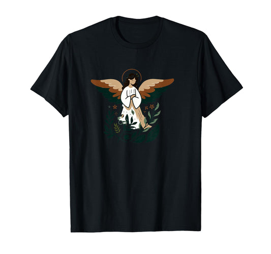 Minimalist Angel Nature Elements Spiritual Symbol T-Shirt