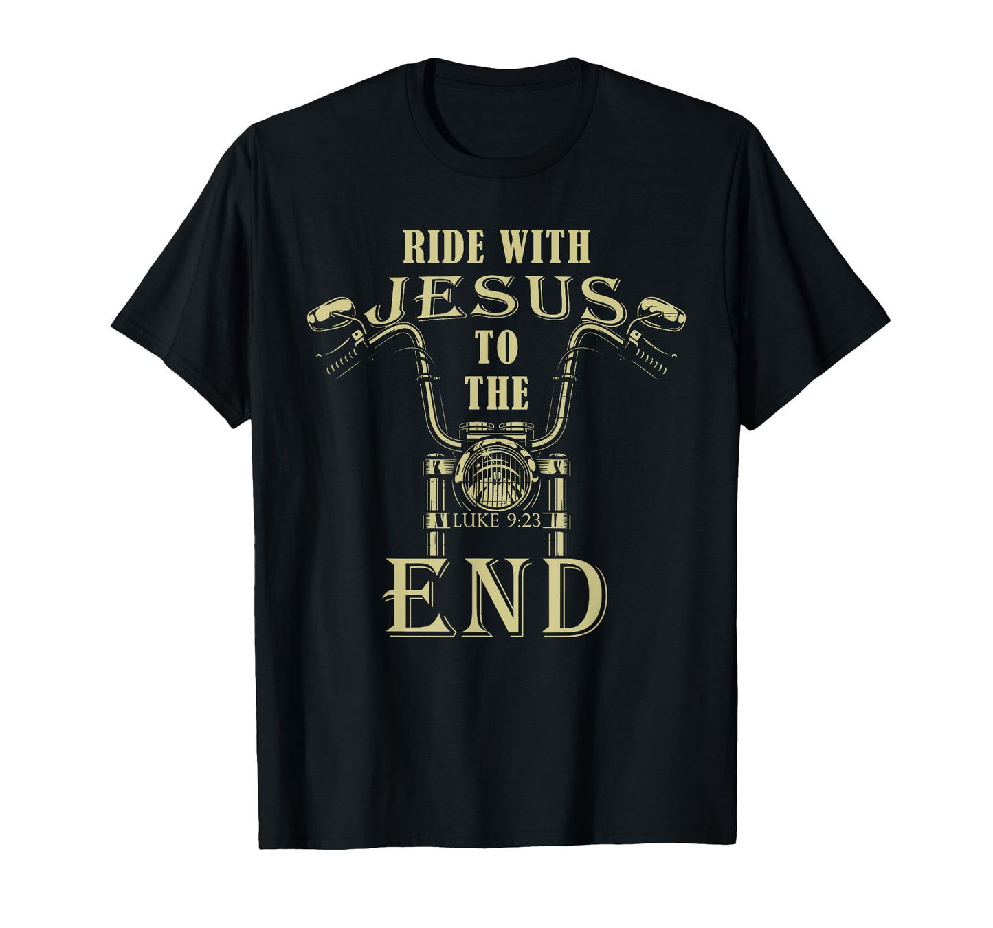 Ride with Jesus – Motorcycle Christian Faith Biker Graphic T-Shirt