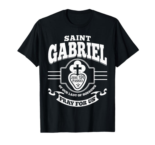 St Gabriel of Our Lady of Sorrows Passionist Catholic Saint T-Shirt