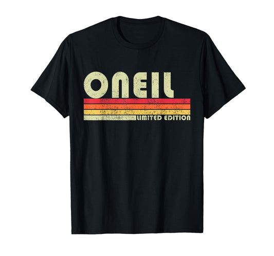ONEIL Surname Funny Retro Vintage 80s 90s Gifts Men Women T-Shirt