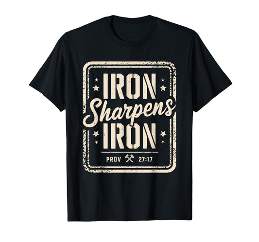 Iron Sharpens Iron Christian Workout Gym Exercise For Men T-Shirt