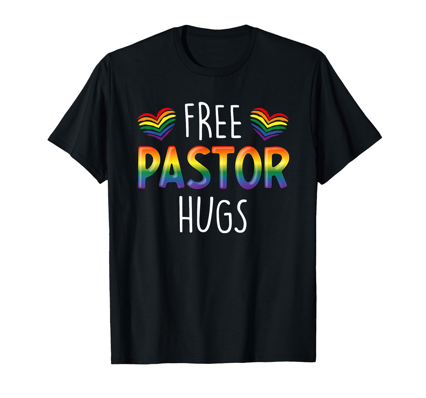 Free Pastor Hugs Christian Pastor Gay Christian Pride Month T-Shirt