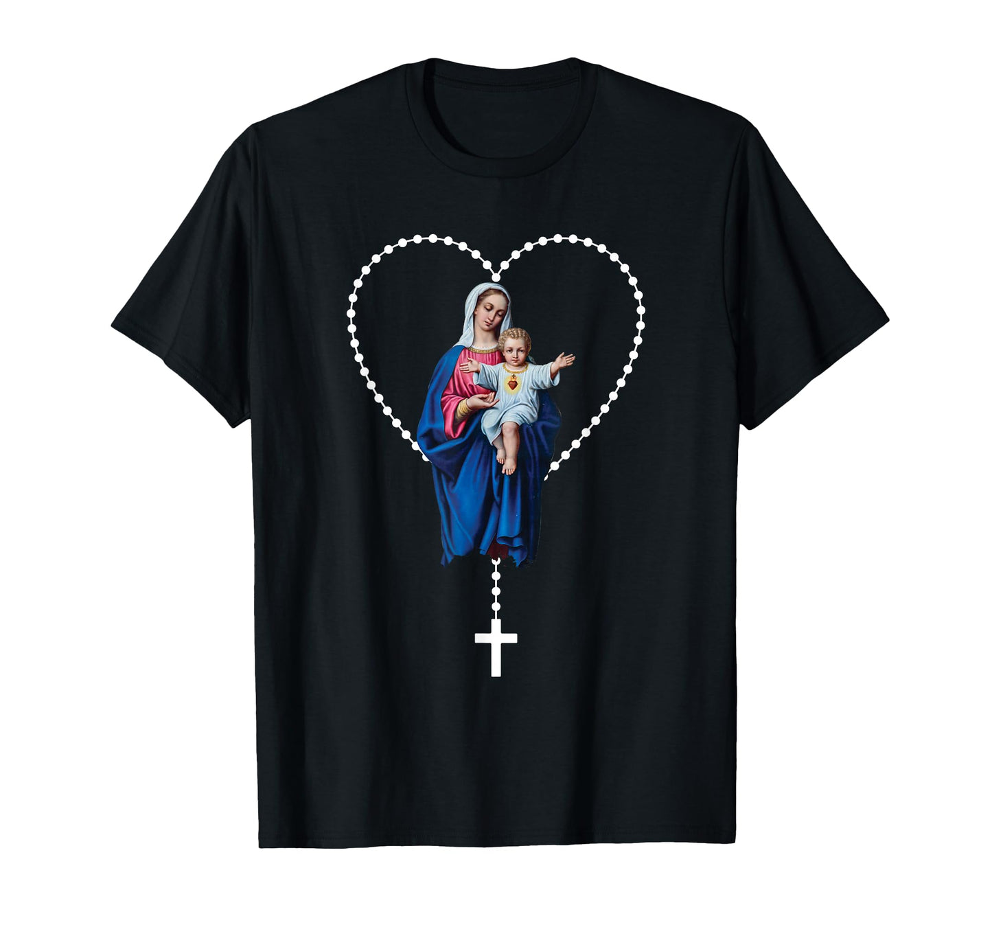 Holy Rosary Mama Mary Jesus T-Shirt