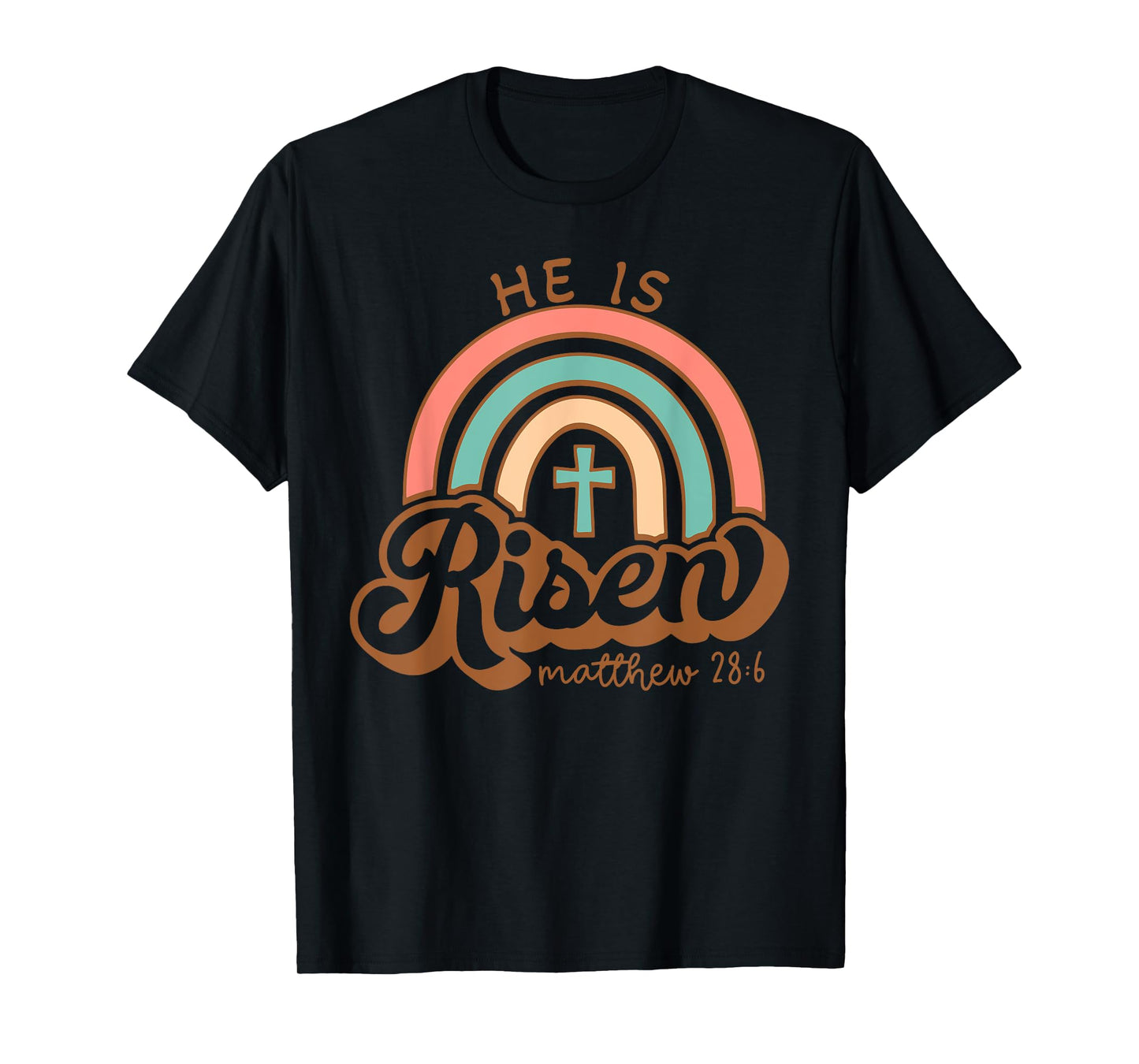 He is Risen Jesus Christian Happy Easter Kids Women Girls T-Shirt