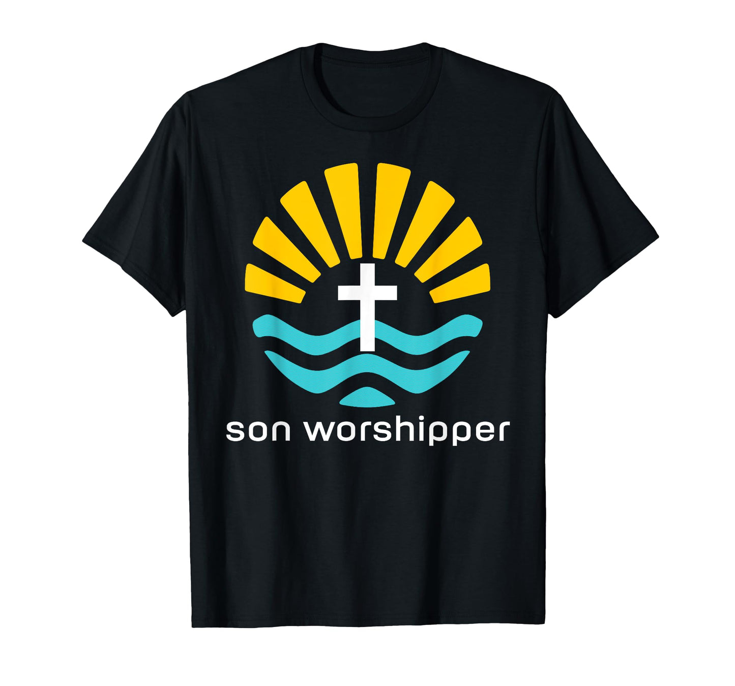 Son Worshipper Surfing Catholic Jesus Calling Beach Sun Fun T-Shirt for Men Women Kids