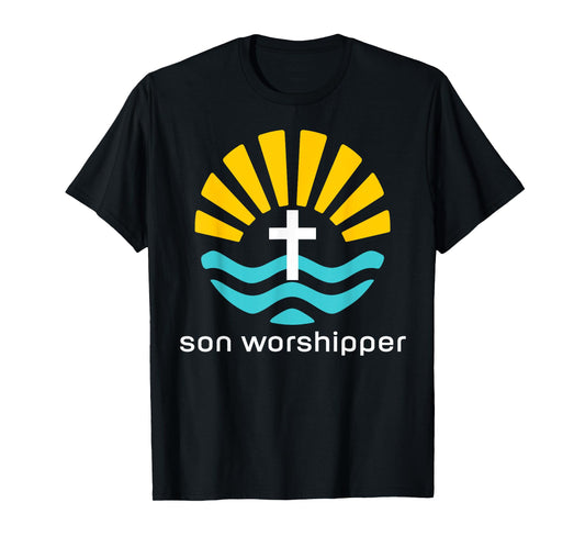 Son Worshipper Surfing Catholic Jesus Calling Beach Sun Fun T-Shirt for Men Women Kids