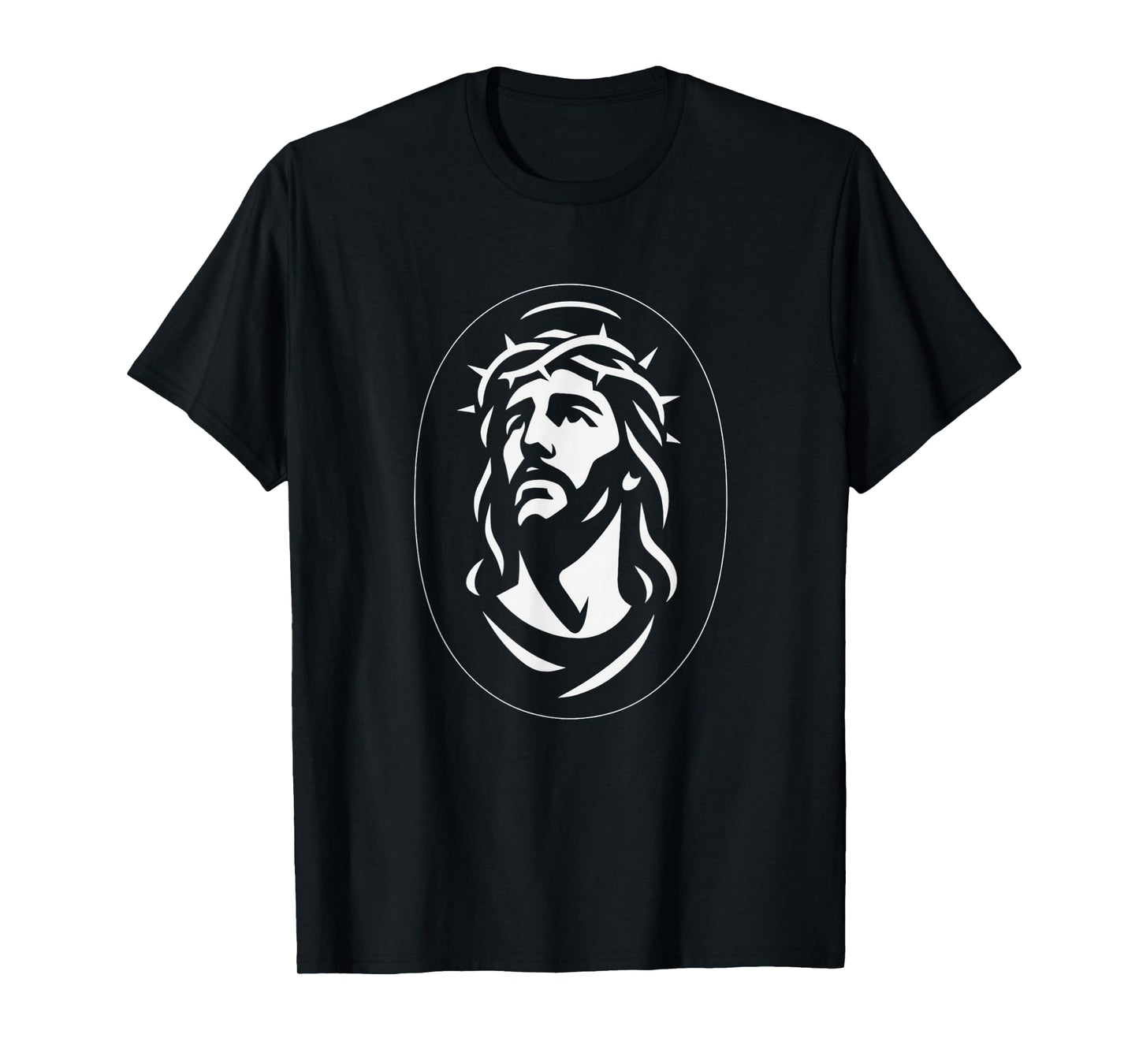 Face of Jesus Christ with Crown of Thorns | Modern Christian T-Shirt