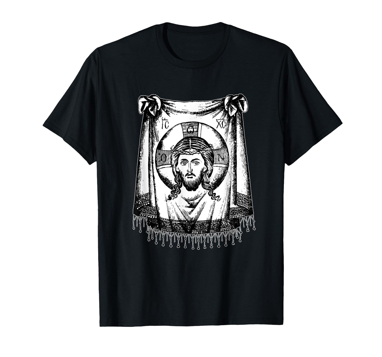 Jesus Christ Face Veronica Cloth Holy Sacred Faith Orthodox T-Shirt