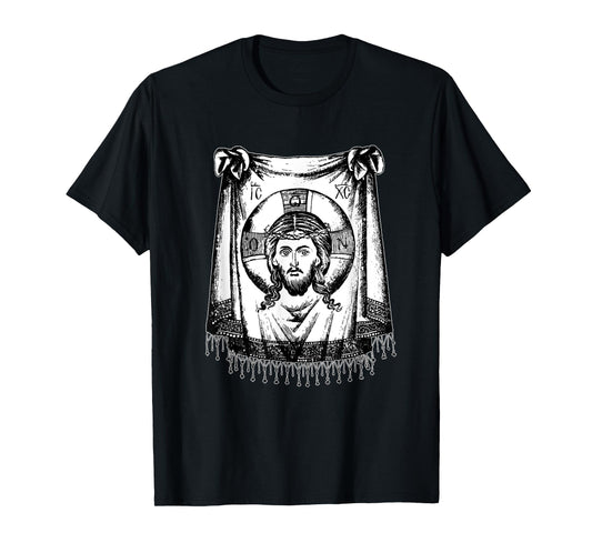 Jesus Christ Face Veronica Cloth Holy Sacred Faith Orthodox T-Shirt